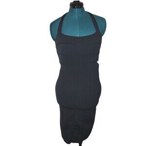 Athleta Sizzle Halter Tie Neck Tennis Prep Golf Dress Black Womens Size 4